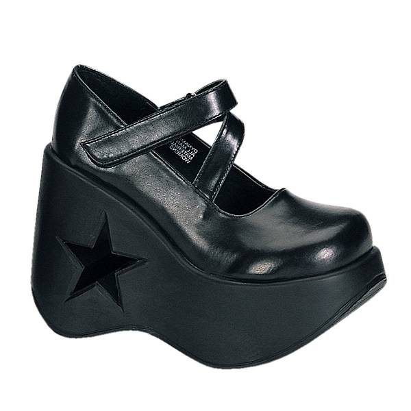 Buty Na Platformie Demonia Dynamite-03 Damskie - Czarne PL2934-157